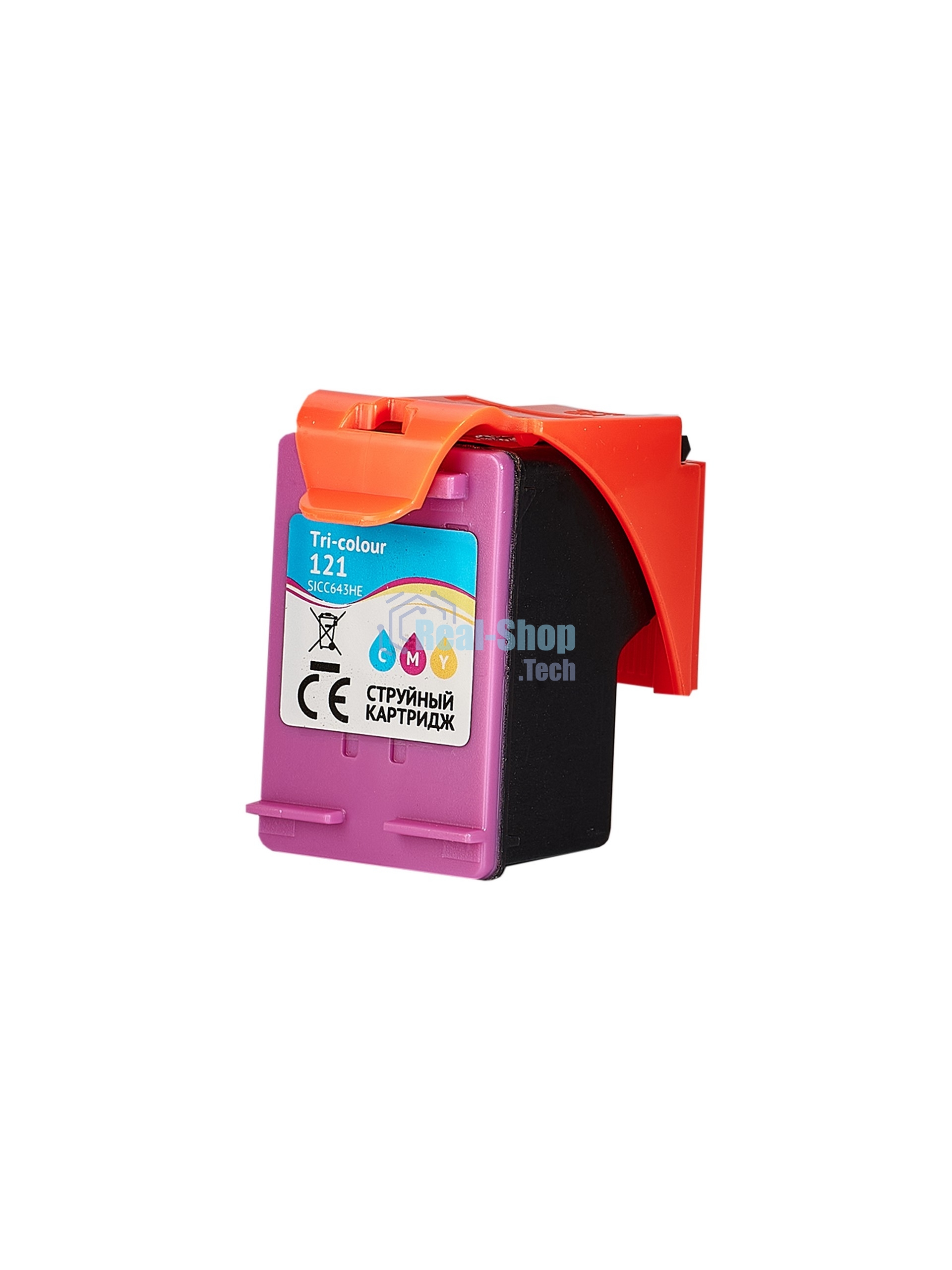 Картридж струйный Sakura CC643HE (№121 Tri-colour) для HP, триколор, 18 мл., 450 к.