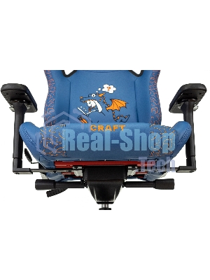 Кресло игровое Knight Craft Dragon синий эко.кожа крестов. металл