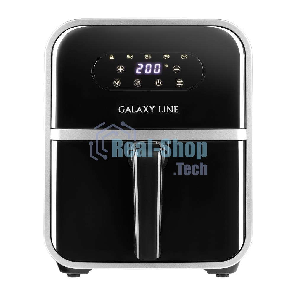 Аэрогриль Galaxy Line GL 2528, черный, электронное управление, с функцией сушки овощей и фруктов, 2000 Вт