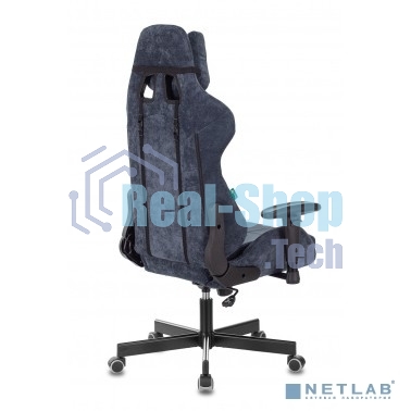 Кресло игровое Бюрократ VIKING KNIGHT LT27 FABRIC синий крестовина металл/пластик
