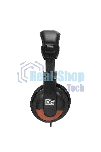 Гарнитура проводная полноразмерная с микрофоном (гарнитура) ExeGate Office HS-130S (2x3.5мм, динамик 40мм, 20-20000Гц, длина кабеля 2.2м, регулировка громкости)