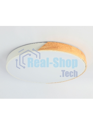 Потолочный светодиодный светильник Ambrella light FZ1300 WH/LW белый/светлое дерево 36W 5000K D400*50 (без ПДУ)