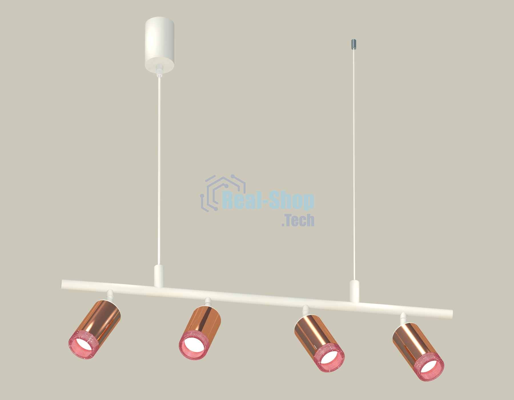 Светильник Ambrella light XB9001350/4 SWH/PPG/PI белый песок/золото розовое полированное/розовый MR16 GU5.3