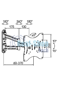 Кронштейн для телевизора Kromax TECHNO-3 серый 15