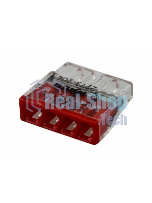 Клемма 4х(0.5-2.5мм) 4-х проводн. для распред. короб. (без п) WAGO 2273-204