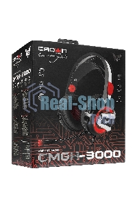 Гарнитура проводная игровая Crown CMGH-3000 черный/красный