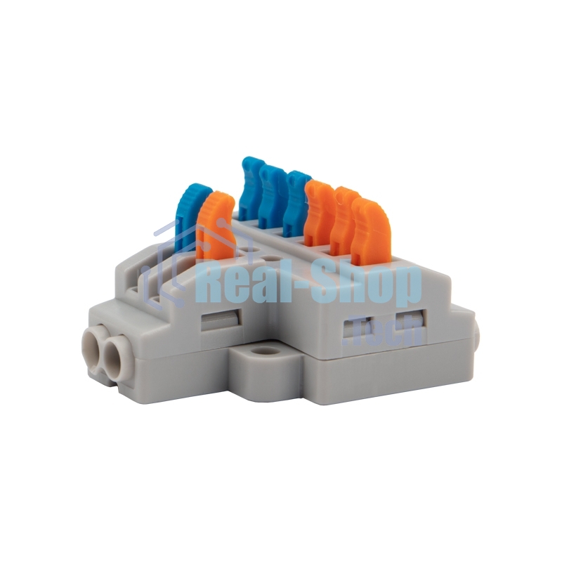 Клемма соединительная Rexant многоразовая быстрозажимная разветвительная, с монтажной площадкой (2х3) (50 шт./уп.)