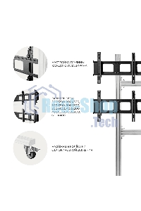 Напольный мобильный стенд ONKRON FSPRO2L-22 для видеостен 2х2 4 x 40”- 50