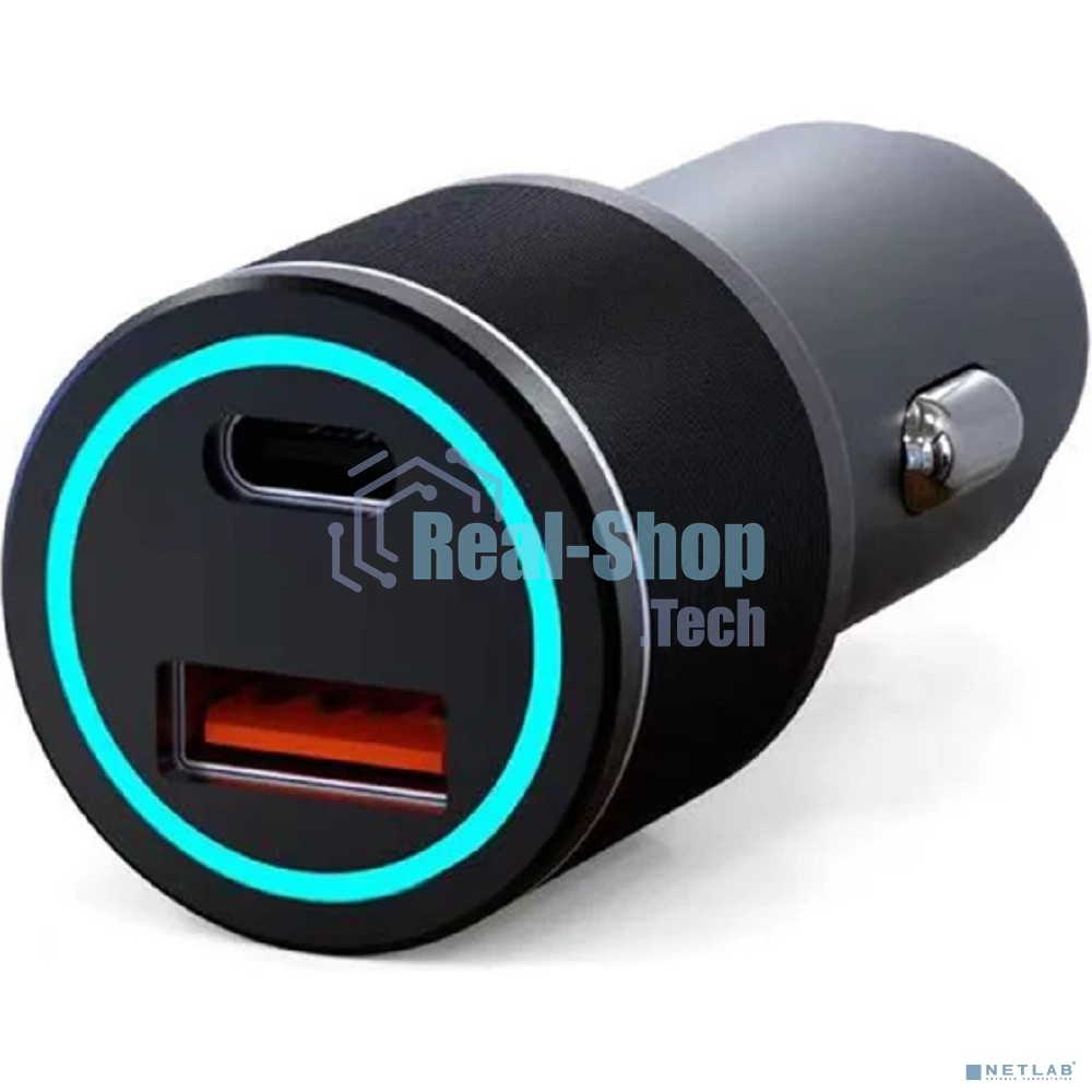 Автомобильное зарядное устройство c двумя портами Rexant (USB-C + USB-A) c LED-подсветкой, 48Вт
