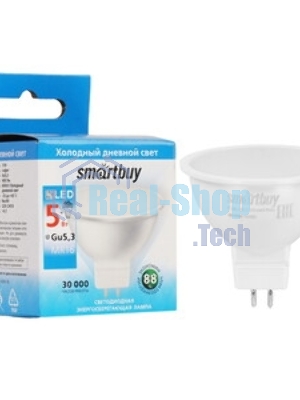 Светодиодная (LED) Лампа Smartbuy-Gu5,3-05W/6000