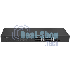 Коммутатор Jetstream 16-port gigabit smart switch with 2-gigabit uplink ports UKplug