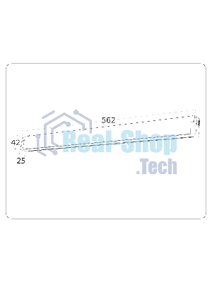 Управляемый светодиодный светильник для шинопровода Magnetic Ambrella light GL1291 WH белый IP20 24W 3000K-6400K 220V 120° 562*25*42 (Без ПДУ)