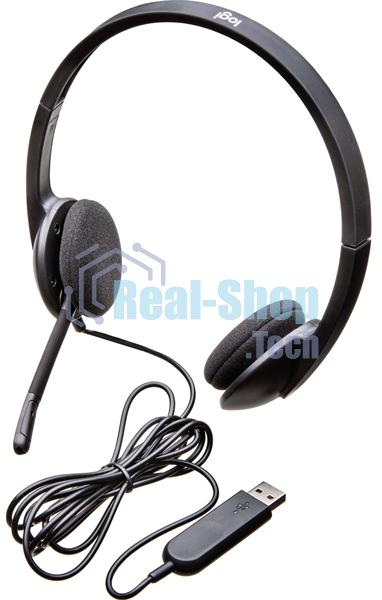 Гарнитура Logitech H340 чёрный, проводная, USB