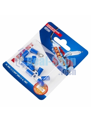 Наконечник кольцевой Rexant изолированный, ø4.3мм, 1.5-2.5мм², НКи 2.5-4/НКи2-4/RVS2-4, синий, в упак. 10 шт.