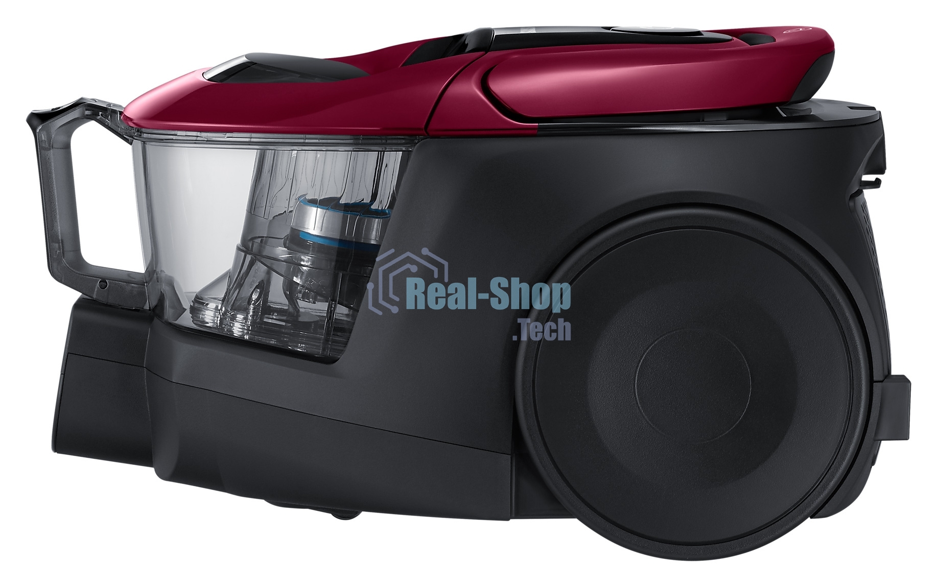 Пылесос Samsung VC18M31A0HP бордовый/черный, 380/1800 Вт, уборка сухая, пылесборник контейнер 2 л