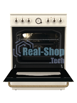 Плита электрическая Gorenje GECS6B70CLI бежевая, конфорок 4 электрических, духовка 71 л, 60 см x 85 см x 60 см