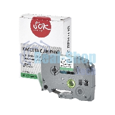 Кассета с лентой S'OK by Sakura Printing TZEFX731 для Brother, черный на зеленом, 12мм/8м, наклейка