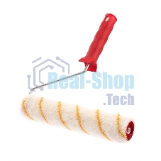 Валик в сборе Matrix полиакрил желтая полоса, 250 мм, ворс 12 мм, D 36 мм, D ручки 6 мм