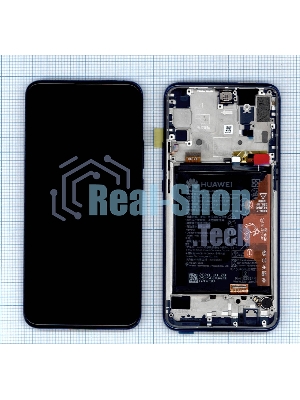 Дисплей для Huawei Honor 9X Pro в сборе с тачскрином, панелью и аккумулятором (SP 02353HAD), синий
