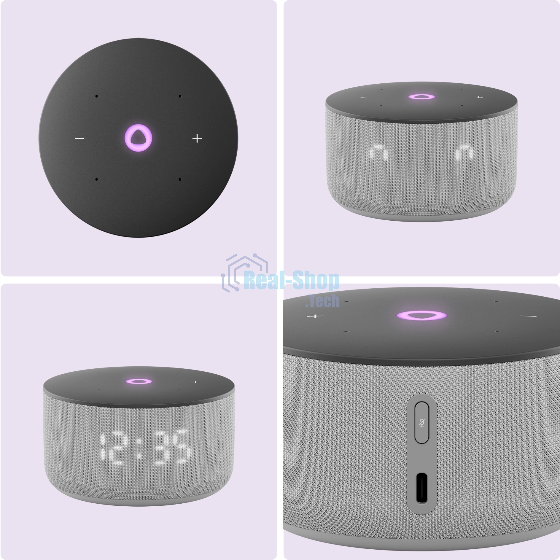 Умная колонка Yandex Станция Мини 3 Алиса серый 12W 1.0 BT/Wi-Fi