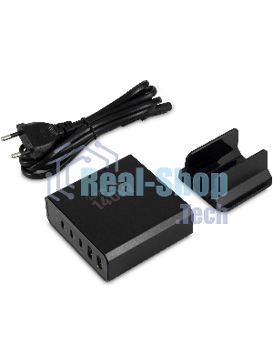 Настольное зарядное устройство Digma Pro DPW10A 140W 5A (PD+QC) 3хUSB-C/2xUSB-A универсальное черный (DPW1A4G024BK)