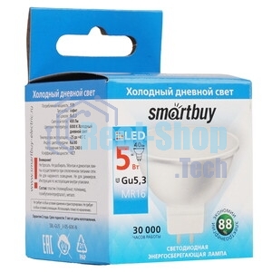 Светодиодная (LED) Лампа Smartbuy-Gu5,3-05W/6000