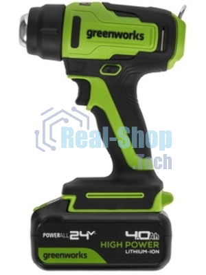 Фен строительный аккумуляторный GreenWorks G24HG, 24V, без АКБ и ЗУ (3400207)