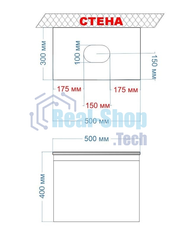 Комплект для ванной, 4 предмета (тумба Bau 50, графит + раковина BAU Hotel mini 24х24 + смеситель Hotel Still, выпуск клик-клак, черный)