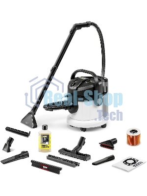 Пылесос моющий Karcher SE 4 Plus *EU белый, 400/1000 Вт, уборка влажная/сухая, пылесборник контейнер/мешок 4 л