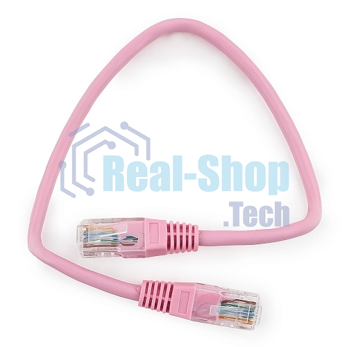 Патч-корд UTP Cablexpert cat.5e, 0.25м, литой, многожильный, розовый