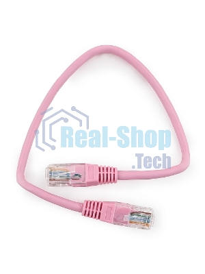 Патч-корд UTP Cablexpert cat.5e, 0.25м, литой, многожильный, розовый
