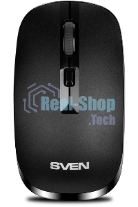 Мышь беспроводная SVEN RX-260W черный, 1600 dpi, радиоканал, USB, кнопки - 4
