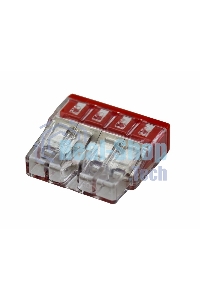 Клемма 4х(0.5-2.5мм) 4-х проводн. для распред. короб. (без п) WAGO 2273-204