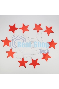 Гирлянда светодиодная Neon-night Звездопад красная 10 LED, 2,25 м, прозрачный ПВХ, теплый белый свет свечения, 2 х АА (батарейки не в комплекте)