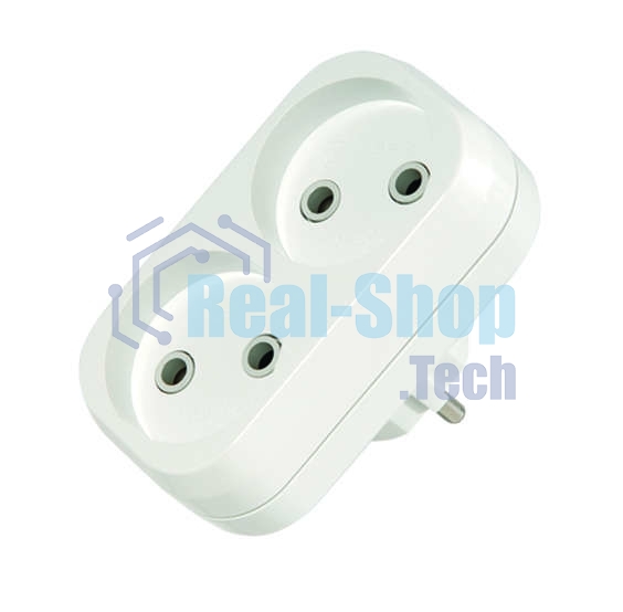 Разветвитель 2 гнезда без заземления 10А MAKEL 10030