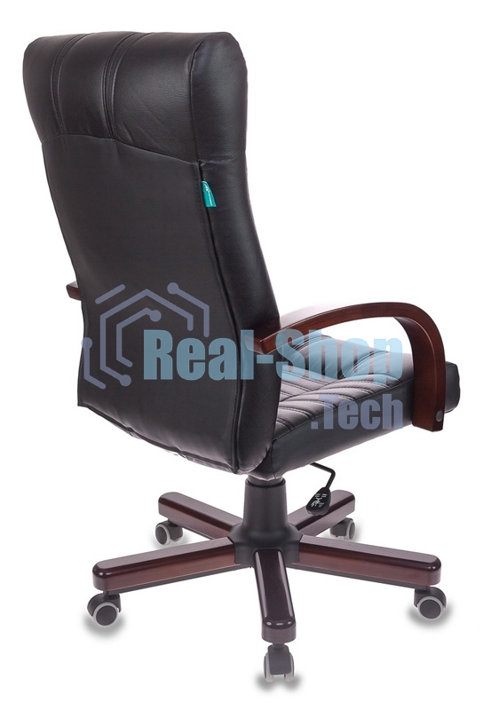 Кресло руководителя Бюрократ KB-10/WALNUT черный, искусственная кожа, крестовина металл