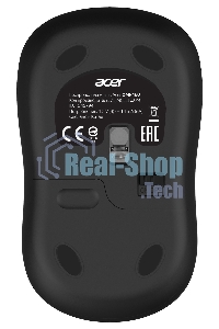 Мышь беспроводная Acer OMR160 черный, 1200 dpi, радиоканал, USB, кнопки - 3