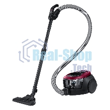 Пылесос Samsung VC18M31A0HP бордовый/черный, 380/1800 Вт, уборка сухая, пылесборник контейнер 2 л