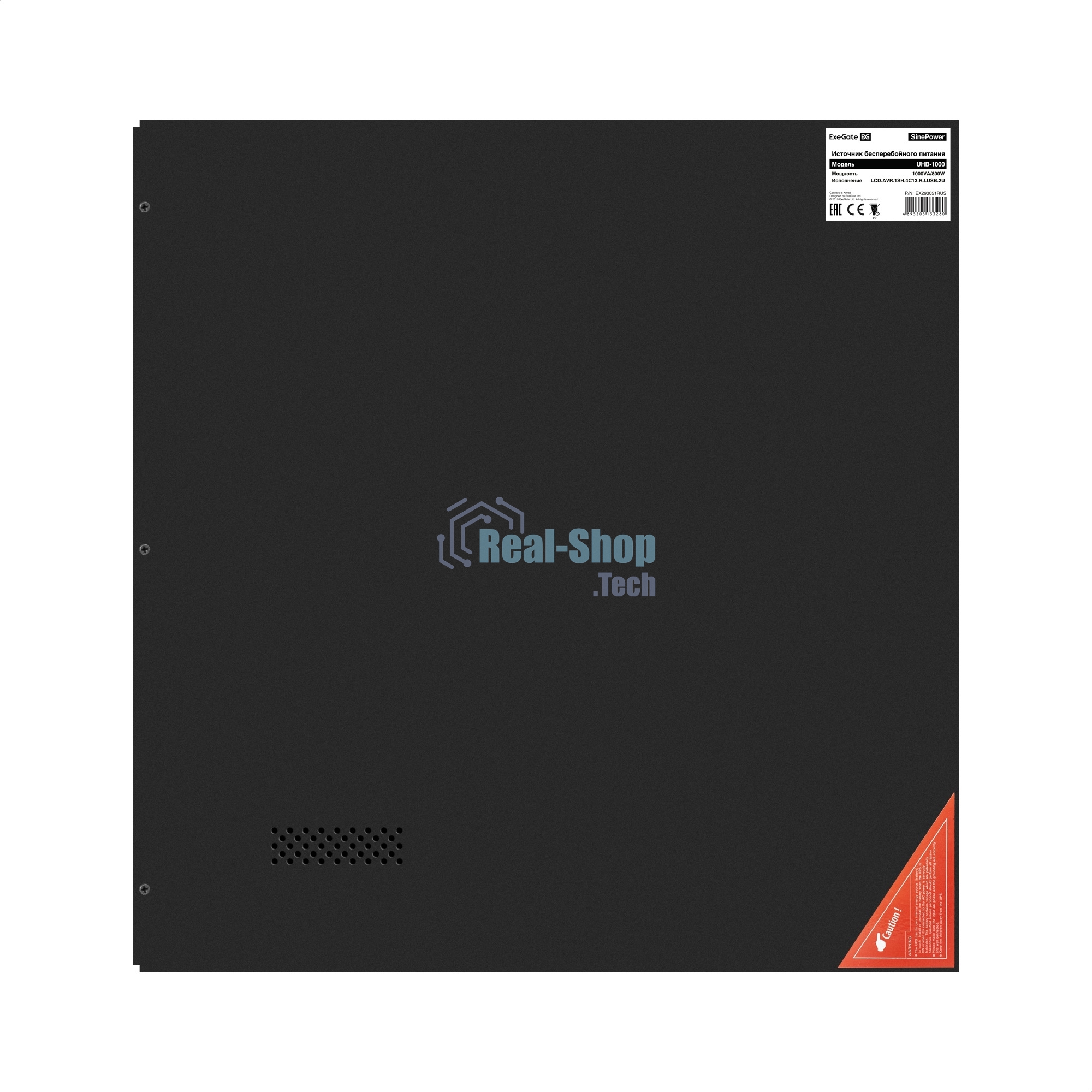 Источник бесперебойного питания Pure Sine Wave ExeGate SinePower UHB-1000.LCD.AVR.1SH.4C13.RJ.USB.2U 1000VA/800W, LCD, AVR, 1*Schuko+4*C13, RJ45/11, USB, Rackmount 2U/Tower, металлический корпус, черный