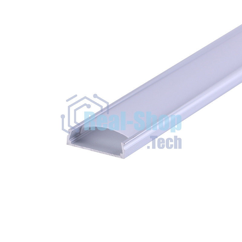 Комплект врезного алюминиевого профиля с рассеивателем Rexant 24х6 мм, 2 м