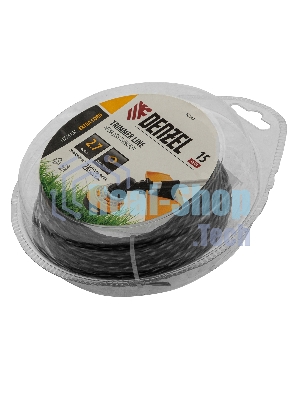 Леска для триммера Denzel двухкомпонентная эллипс, 2,7мм х 15м, блистер EXTRA CORD