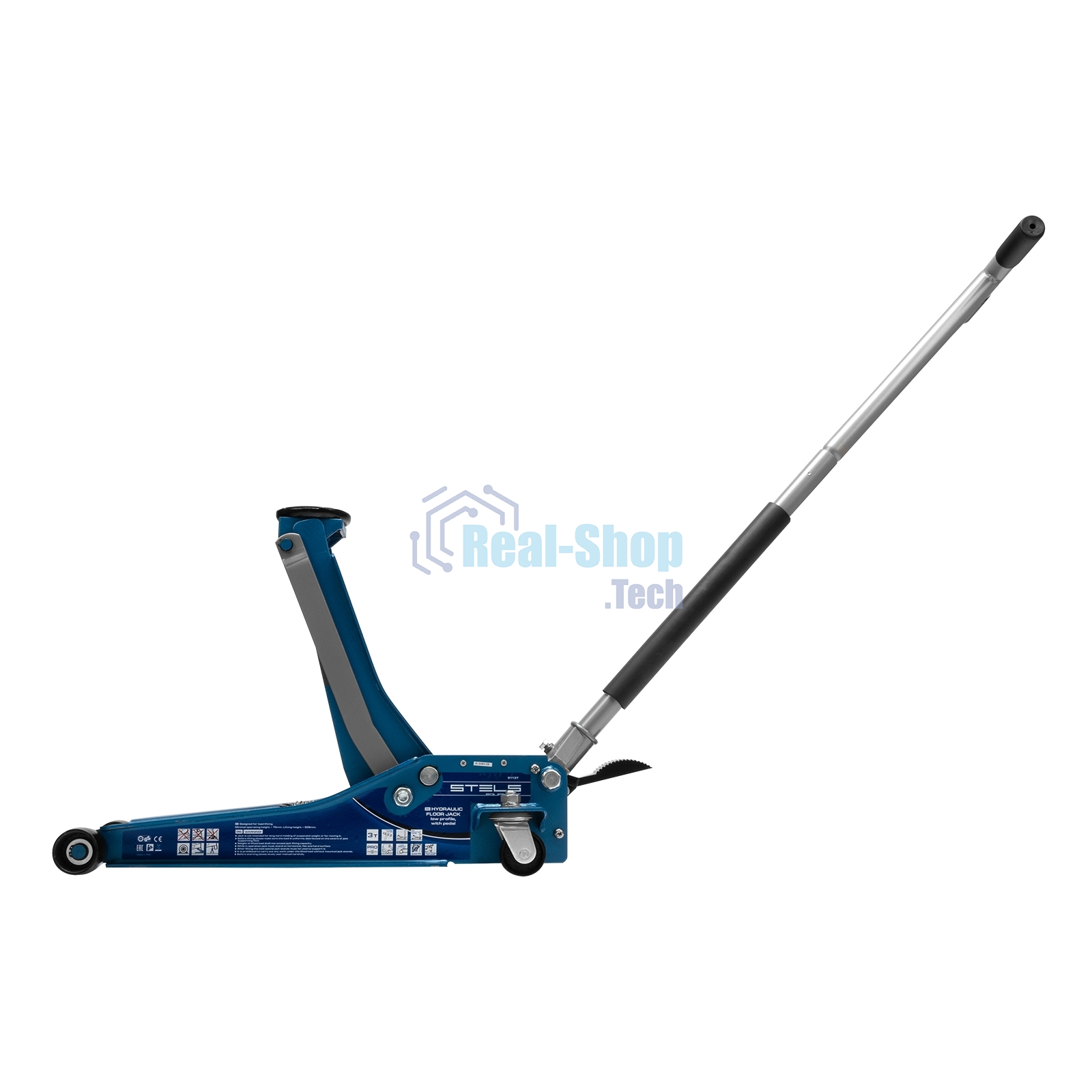 Домкрат гидравлический подкатной Stels QUICK LIFT 51137 быстр, подъем, 3 т