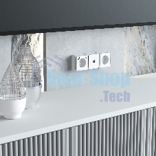 Розетка с заземлением, шторками и USB тип A+C Gallant (белый)