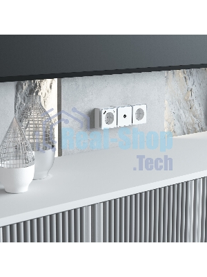 Розетка с заземлением, шторками и USB тип A+C Gallant (белый)