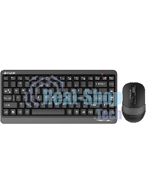 Комплект клавиатура+мышь A4Tech FStyler FG1110 беспроводной, USB, 2000 DPI, чёрный/серый