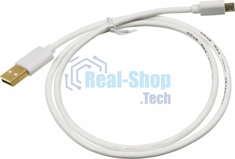 Кабель USB2.0 2A Square USB A (m)/micro USB B (m) 0.75м позолоченные контакты