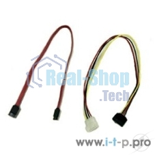 Кабель Gembird/Cablexpert SATA интерфейсный (48 см) 7pin/7pin и питания (15 см) 4pin/15pin