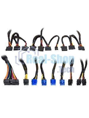 Блок питания ExeGate 600PPX (EX221642RUS-S), 600Вт, 135мм, модульный, черный