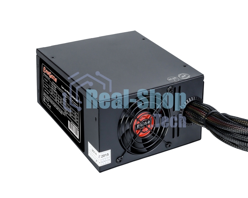 Блок питания серверный ExeGate ServerPRO-500ADS (EX235029RUS), 500Вт, 2х80мм, черный