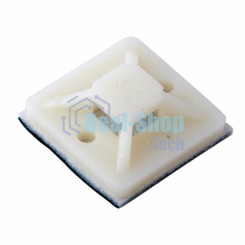 Площадка самоклеящаяся Rexant 25х25 мм, белая, упаковка 100 шт.